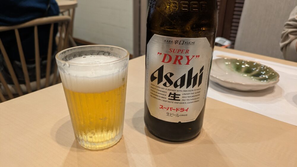 鮨海老澤のビール