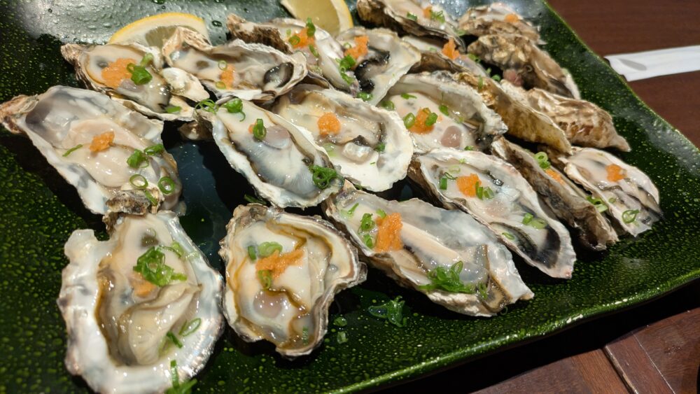 庄や上野駅前店の牡蠣20個
