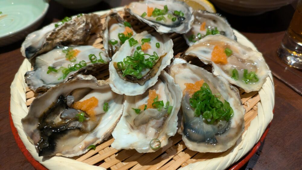 庄や上野駅前店の牡蠣10個