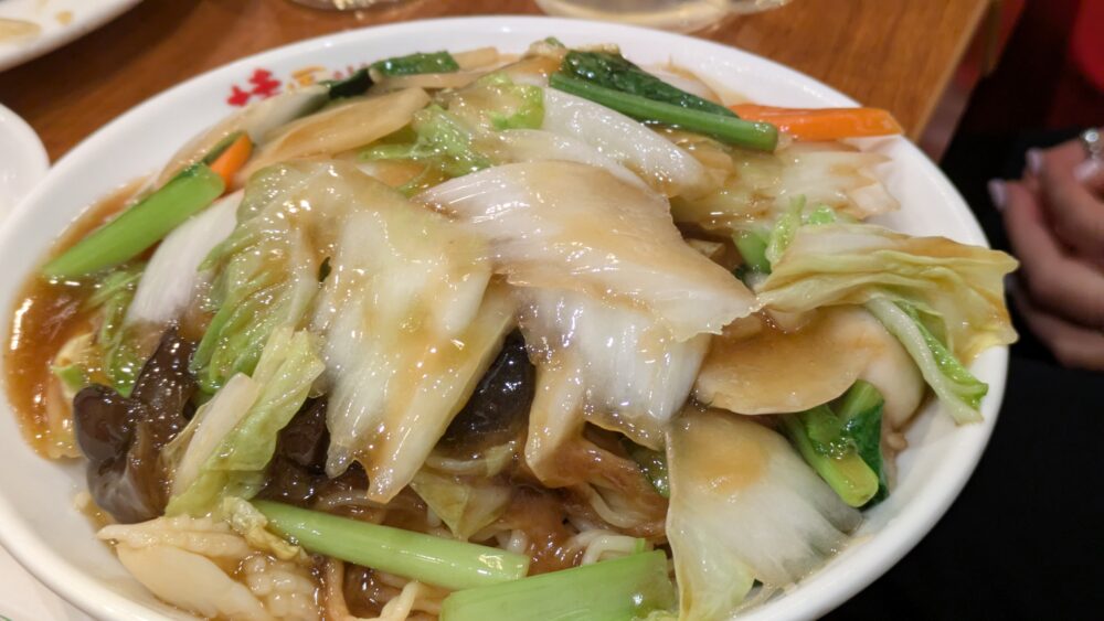 桂園銀座店のあんかけ焼きそば