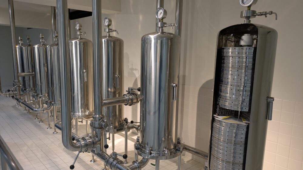 サントリー天然水のビール工場東京・武蔵野のろ過