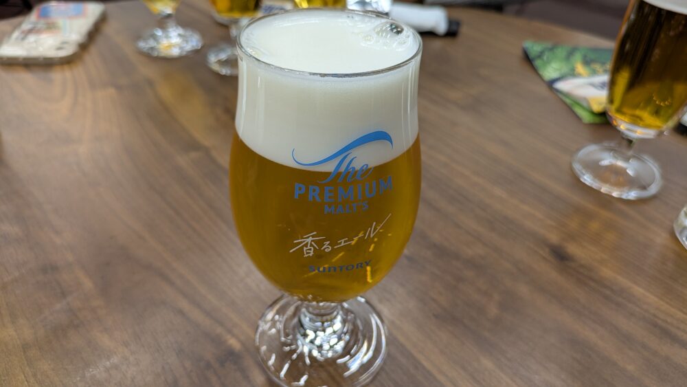 サントリー天然水のビール工場東京・武蔵野のプレミアムモルツ香るエール