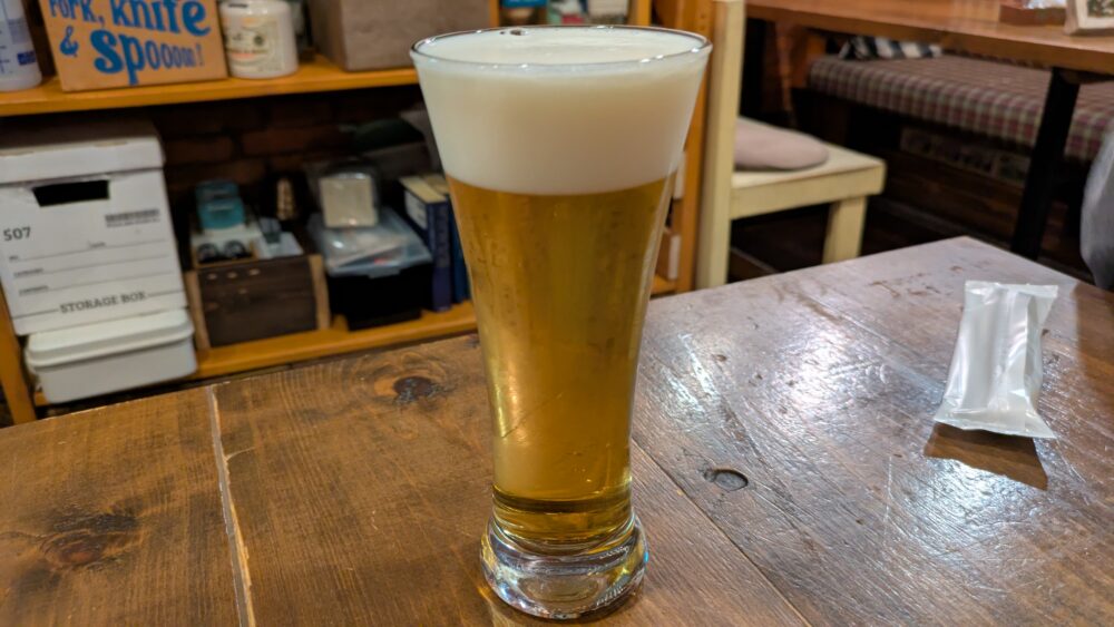 18ステーキダイナーのビール
