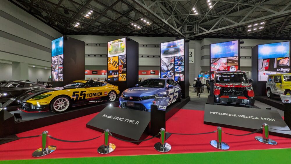 ジャパンモビリティショーのトミカブースの展示
