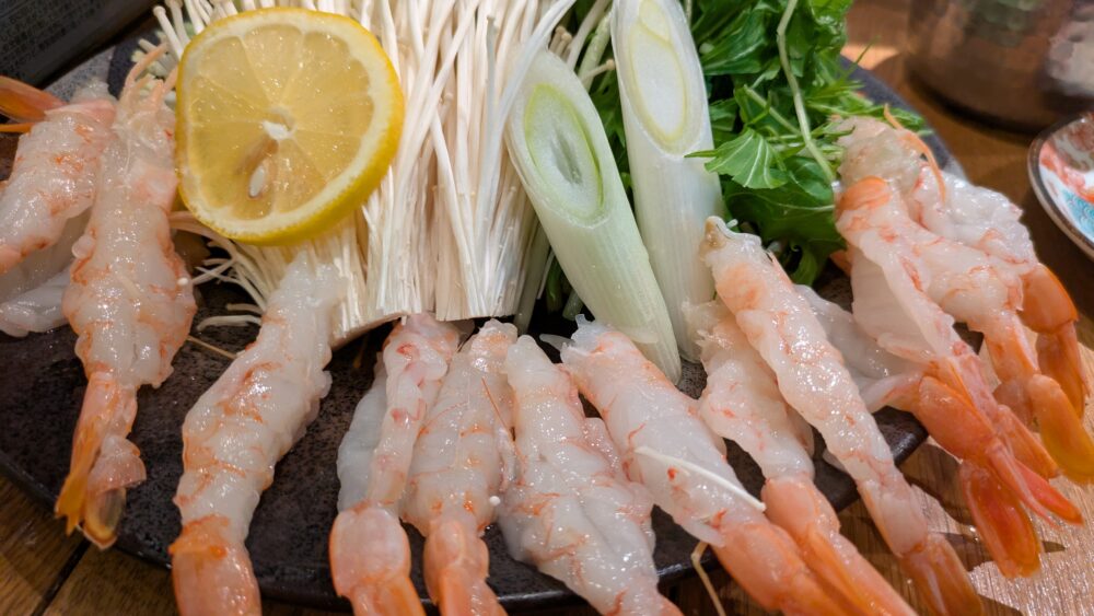 ひまり商店のえびしゃぶは絶品