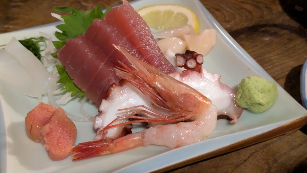 みますやの刺身盛り合わせ