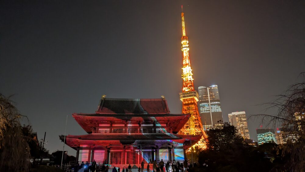 ノスタルジック江戸展のプロジェクションマッピングはキレイ