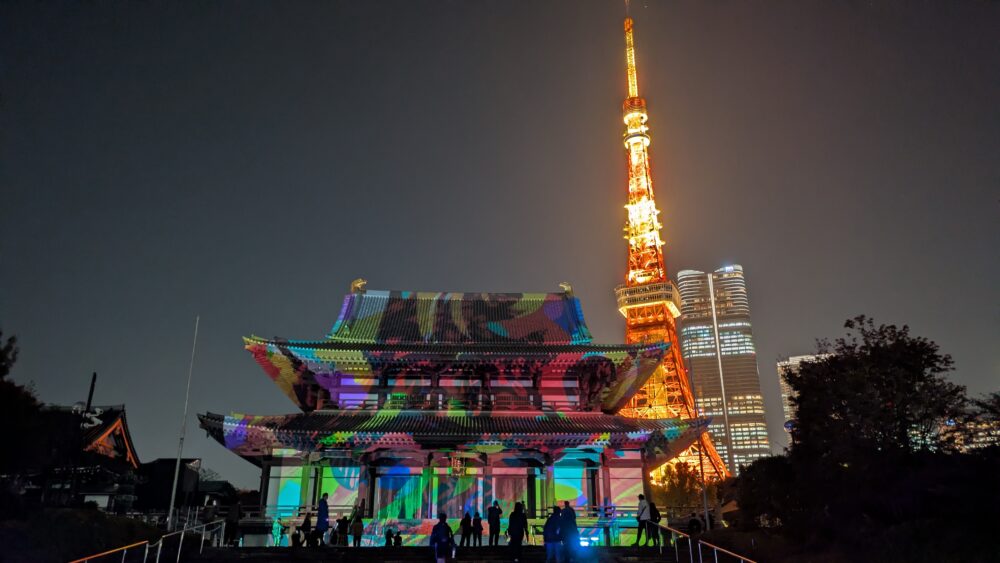 ノスタルジック江戸展のプロジェクションマッピング