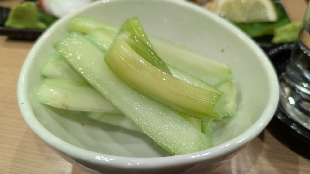 次郎長寿司のセロリ漬け