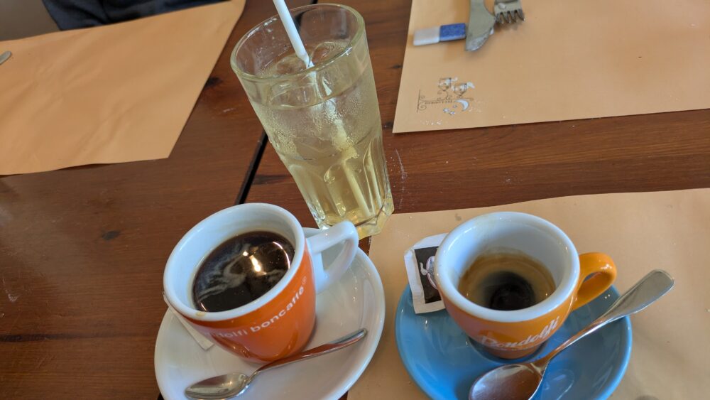 ピッツェリアドゥエランピオーニのコーヒー