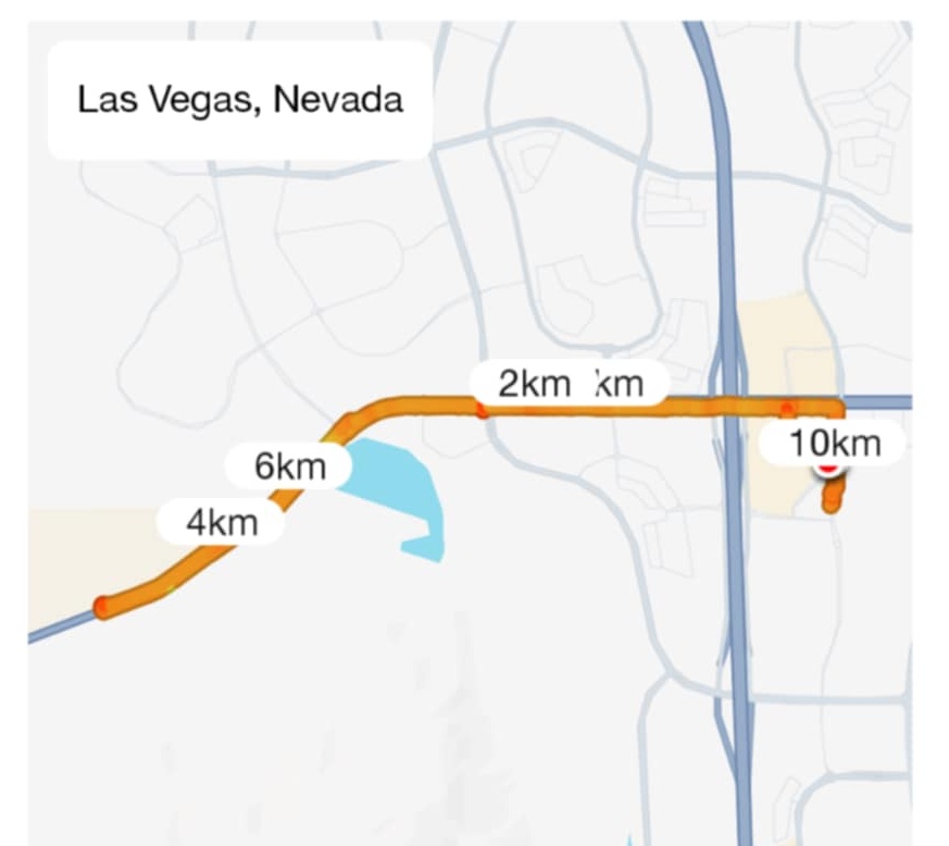 レッドロックリゾートジョギングのルート