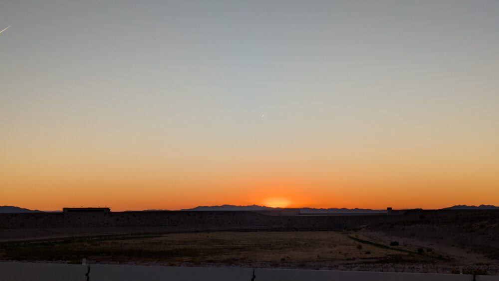 レッドロックキャニオンジョギングの日の出