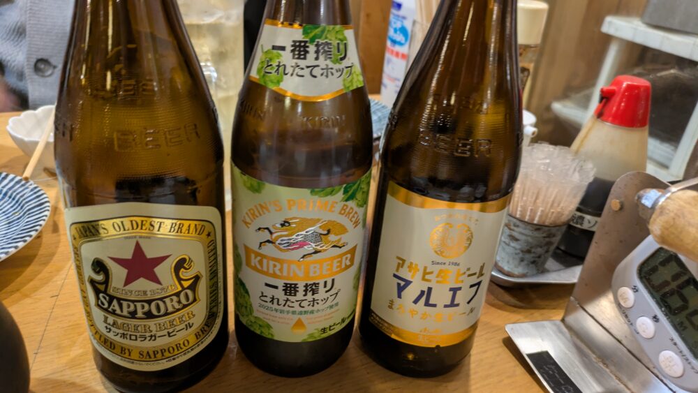 飛梅神田西口店の瓶ビール