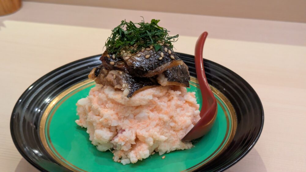 いく味の焼きイワシと明太子のポテトサラダ