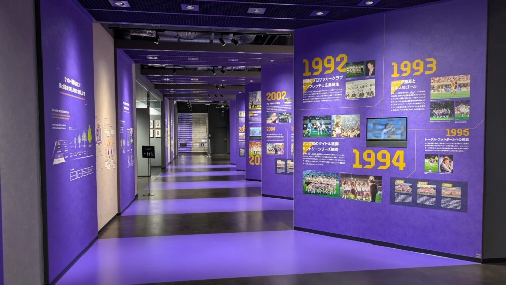 広島サッカーミュージアムのサンフレッチェの歴史