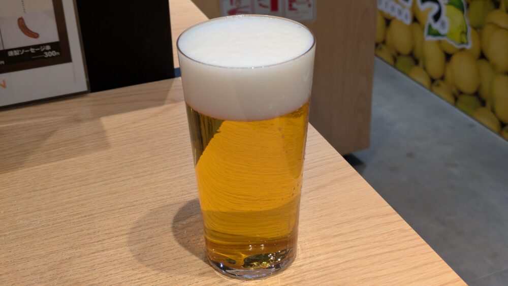 ビールスタンド重富ekieの一度つぎ