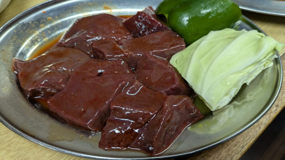 焼肉みっちゃんのレバー