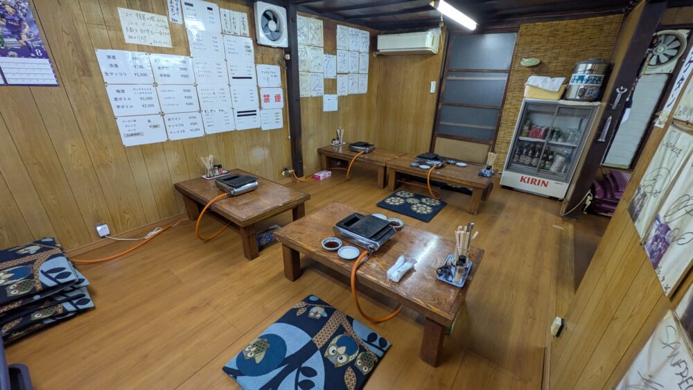 焼肉みっちゃんの座敷