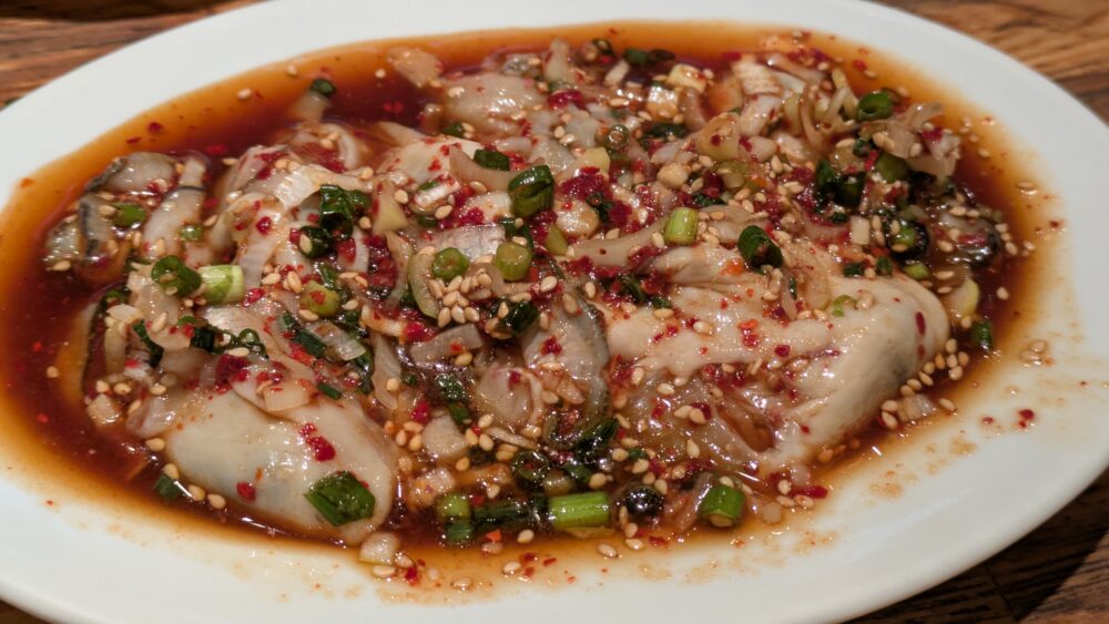 金華園のカキ刺し