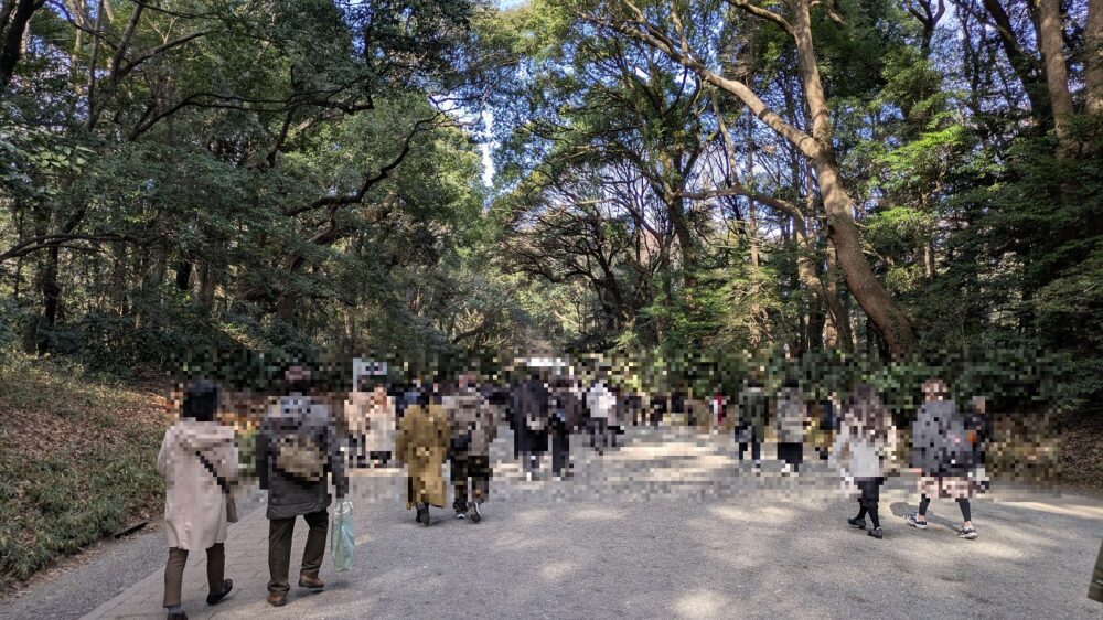 明治神宮の初詣の参道