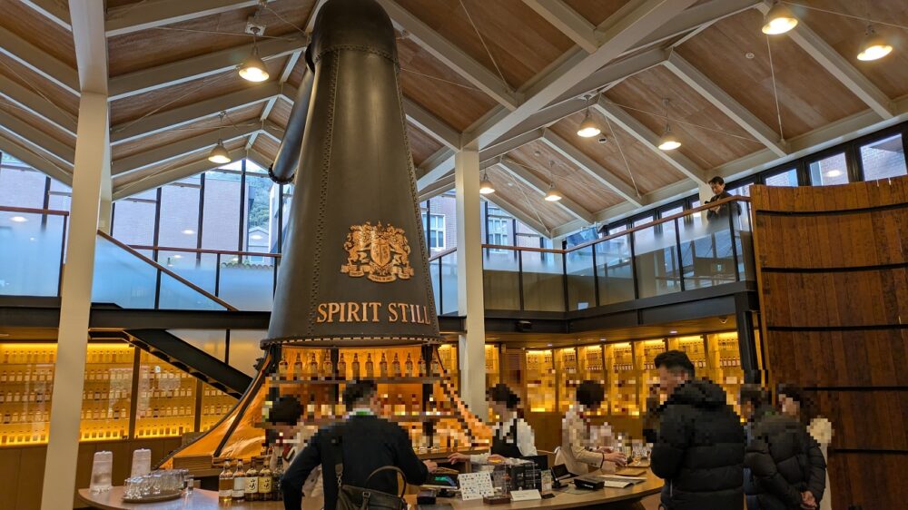 サントリー山崎蒸留所の試飲コーナー