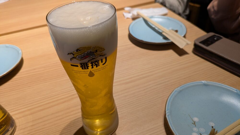 手打ち蕎麦安田のビール