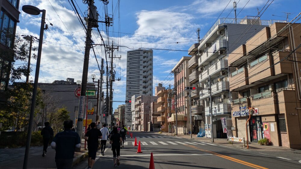 市川市民元旦マラソンの国府台エリアのコース