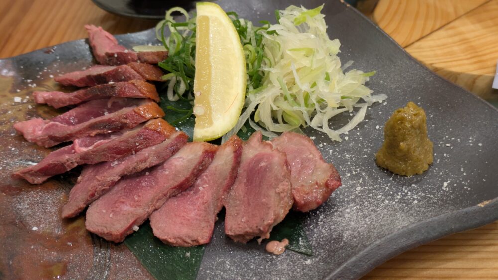 肴酒笑処五十嵐の岩手県産合鴨岩塩焼