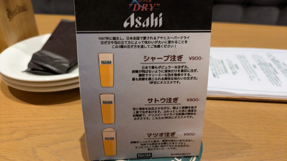 ブルヴァール・トーキョーのスーパードライ