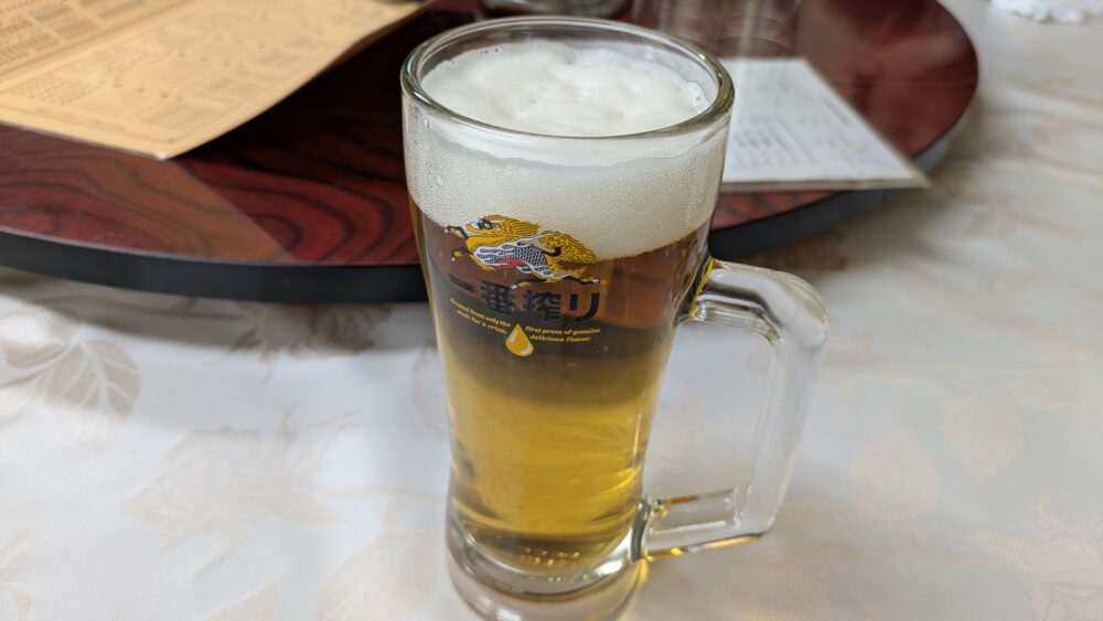 北京料理萬里本店のビール