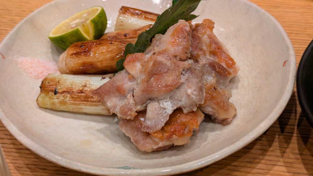 伊々の下仁田葱と若鶏の塩焼き