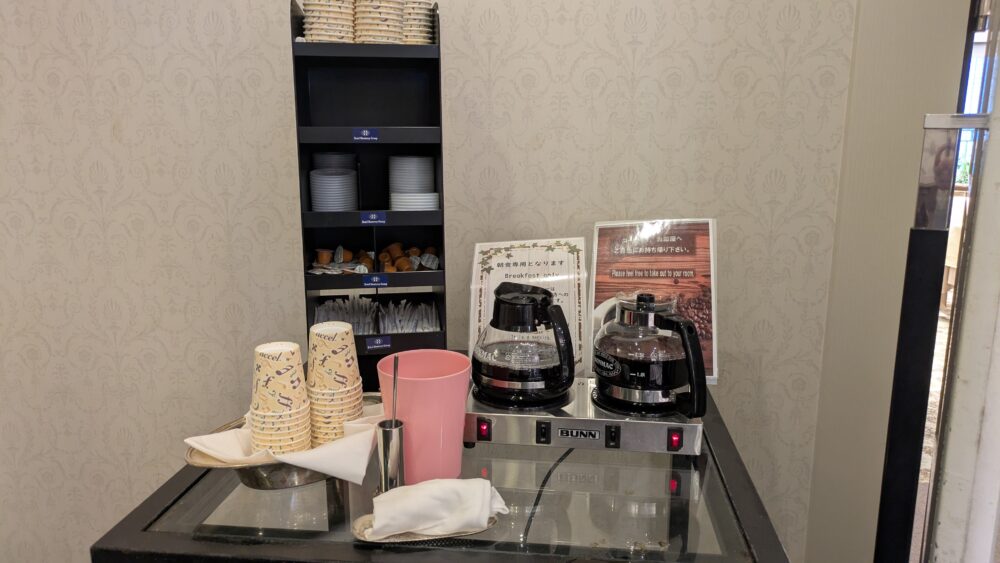 モントレラスール大阪の朝食のコーヒー