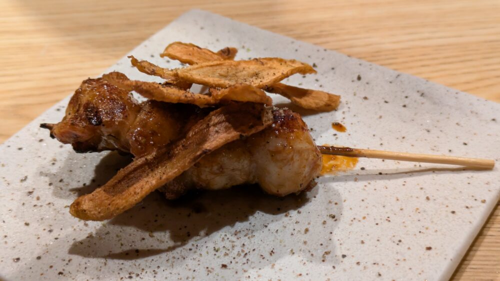 瀧口のぼんじりとごぼうチップス