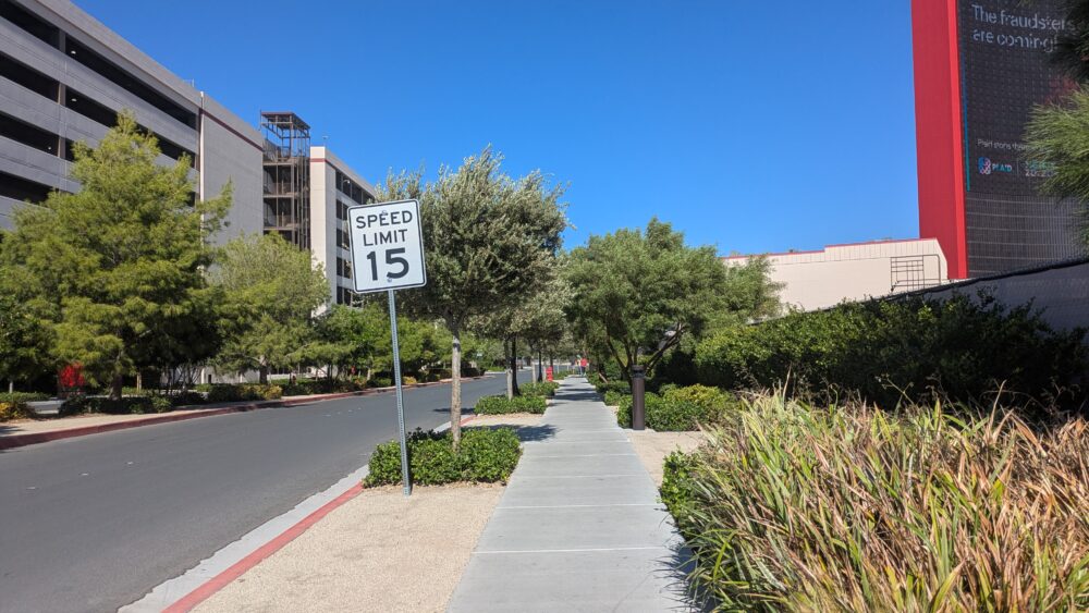 ヒルトンラスベガスの周回コースの歩道はランにも最適