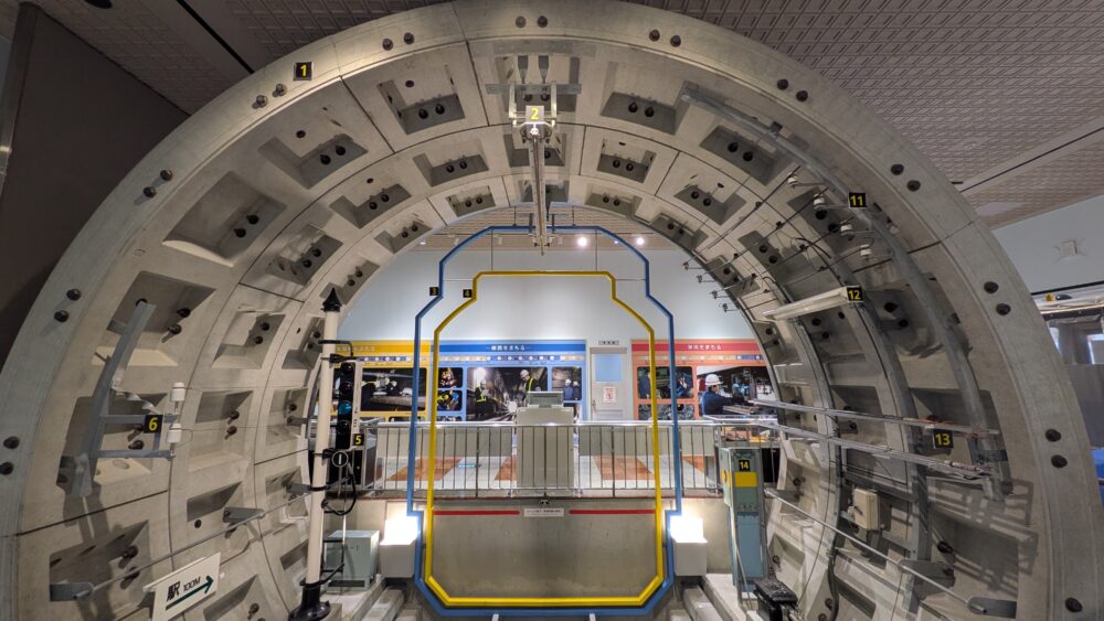 地下鉄博物館のトンネルの模型