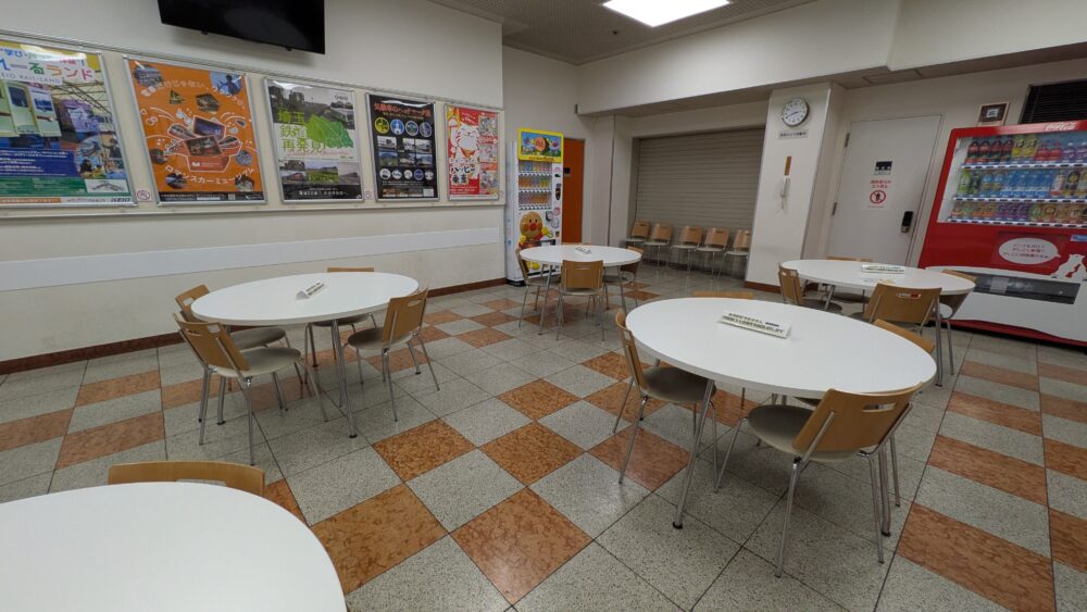地下鉄博物館の休憩スペース