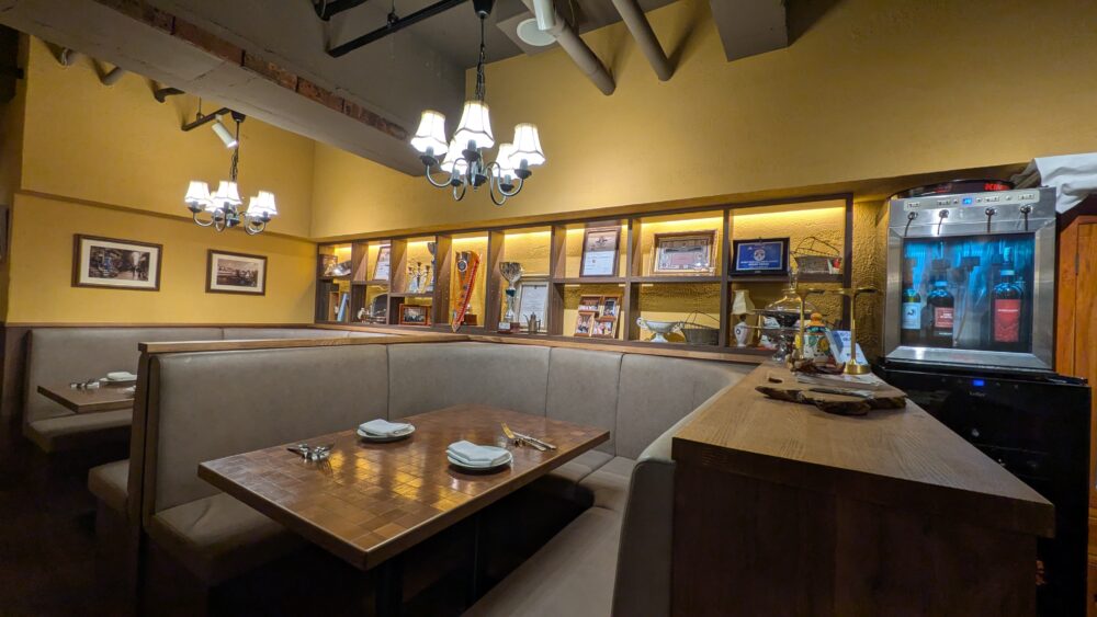 リストランテピッツェリアジャンカルロトウキョウのボックス席