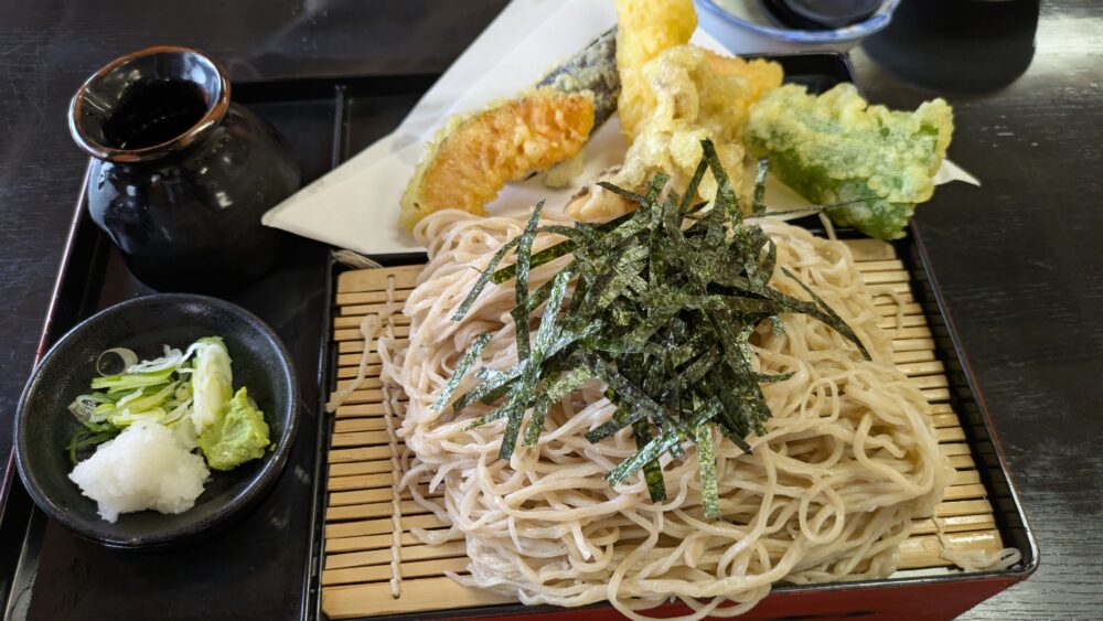 草笛上田店の天ざる蕎麦