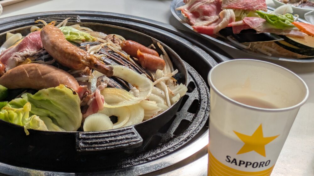 アンデルセン公園のレストランメルヘンのバーベキュー