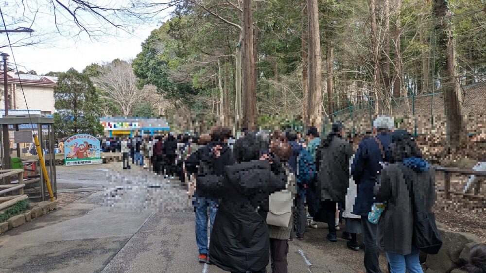 市川市動植物園の行列