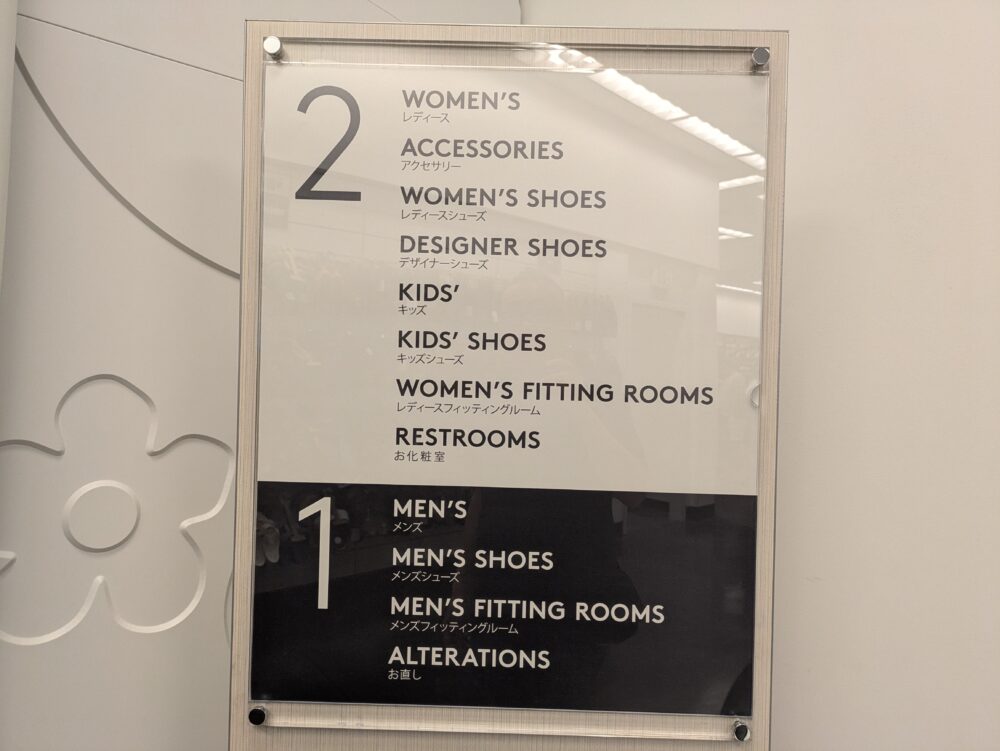 ノードストロームラックのフロア