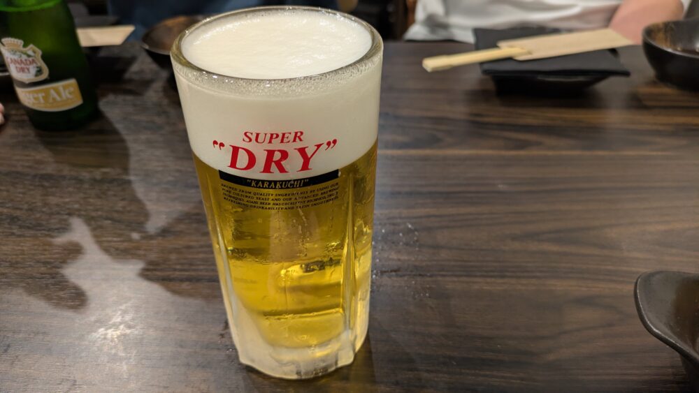 ジンギスカン椿のビール