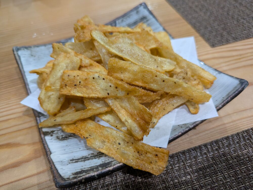 山咲きのパリパリごぼうの唐揚げ