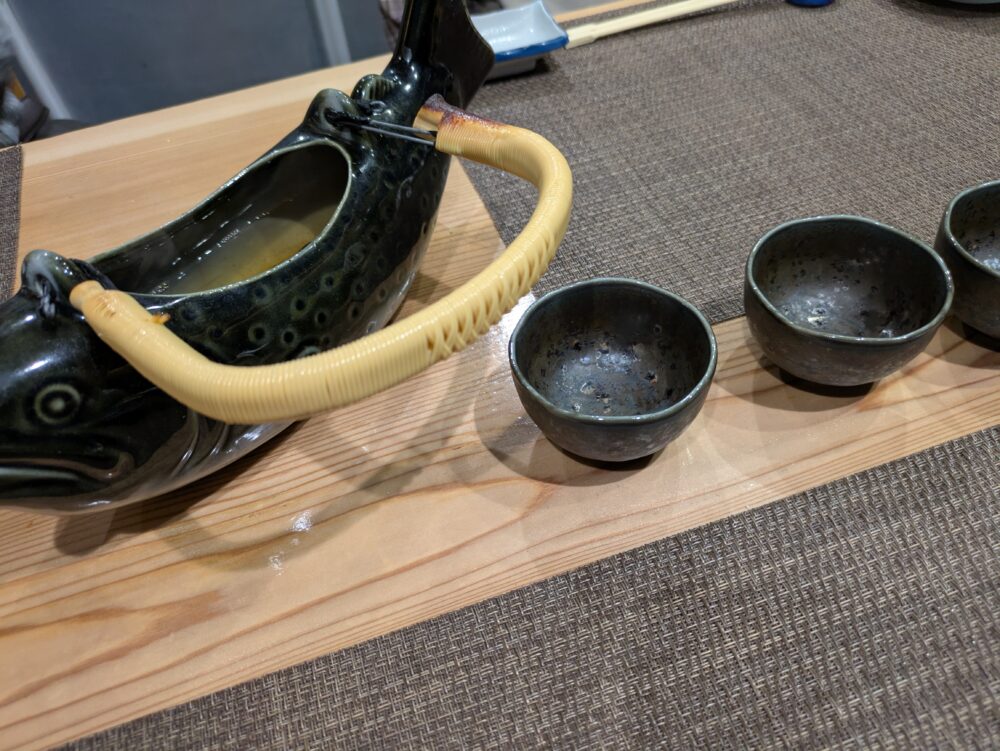 山咲きのいわなの骨酒