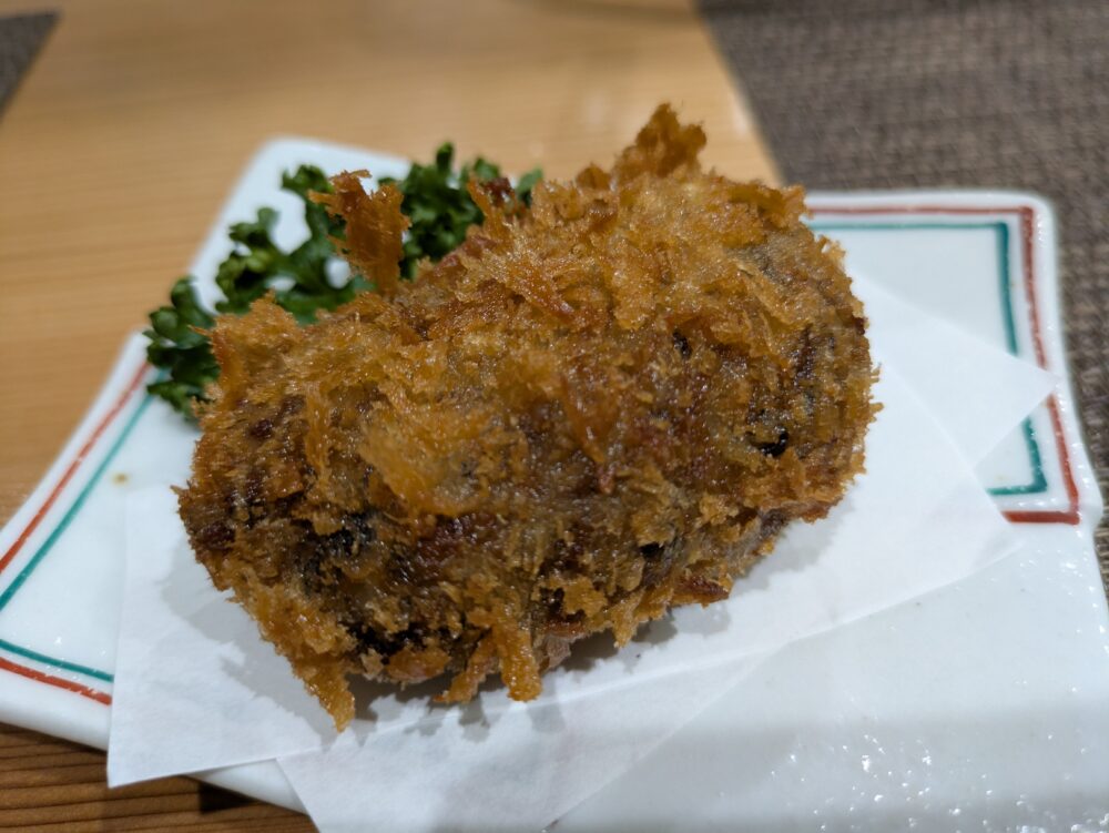 山咲きの自家製カニ味噌入りカニクリームコロッケ