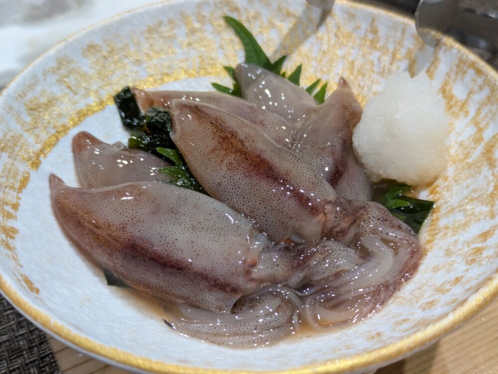 山咲きの生ホタルイカの沖漬け