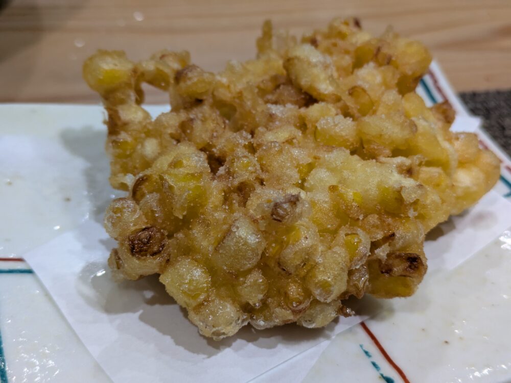 山咲きの生とうもろこしかき揚げ