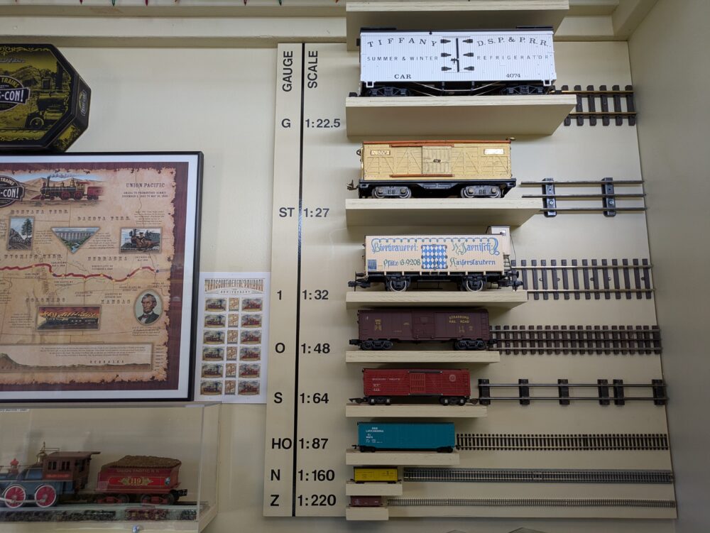 ハワイアンレイルウェイミュージアムのサイズ別展示