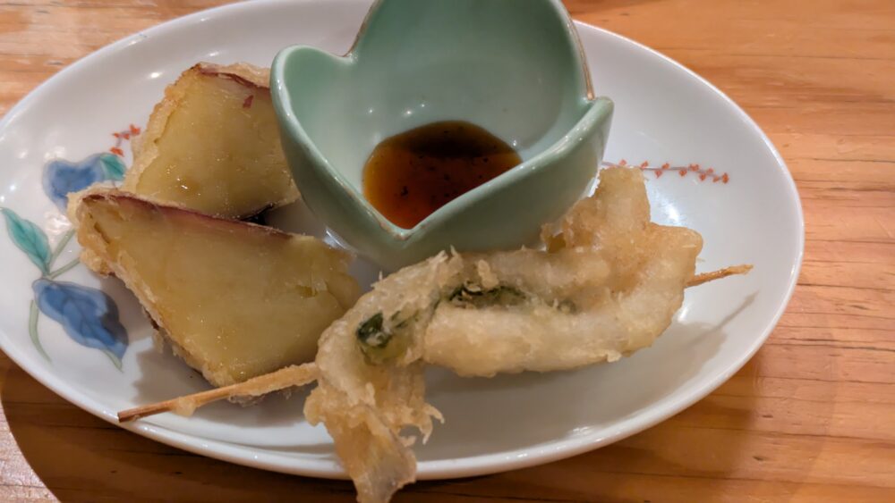 天串×和酒佐香月のさつまいもと鱚