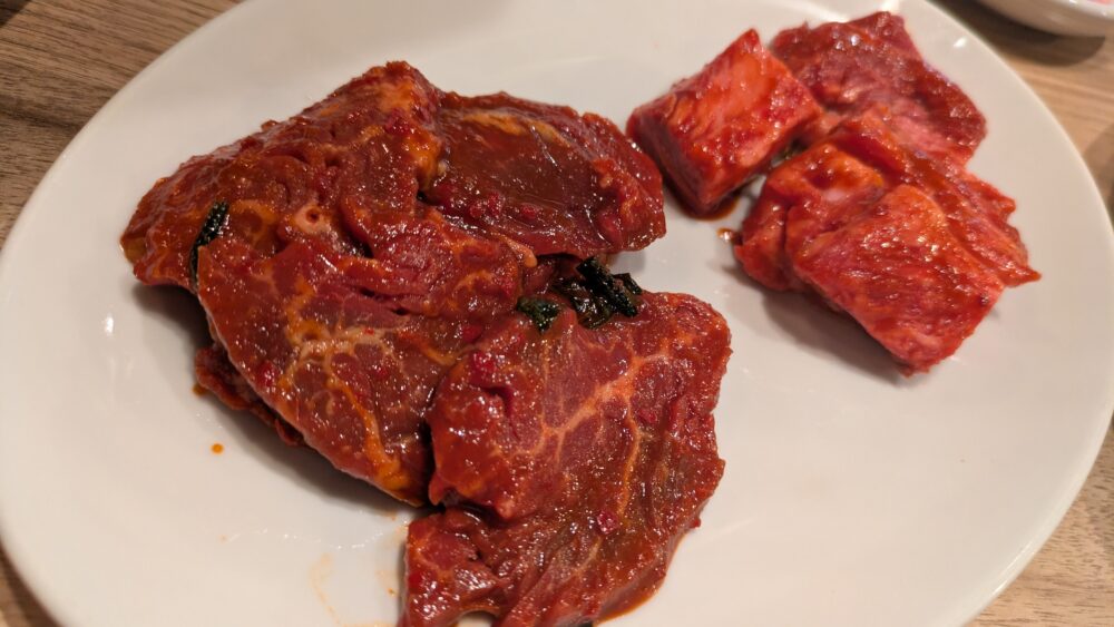 たれ山大井町店の中オチカルビとハラミ